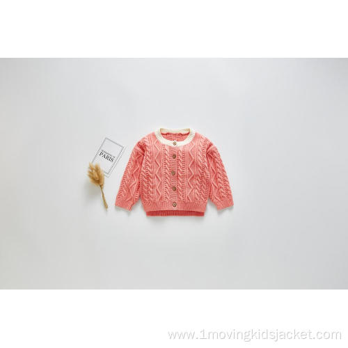 Children Girls Knitted Wool Cardigan